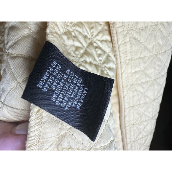 Norton McNaughton Petites Womens Pale Yellow Lightweight Quilted Jacket Coat 12P - Picture 4 of 8